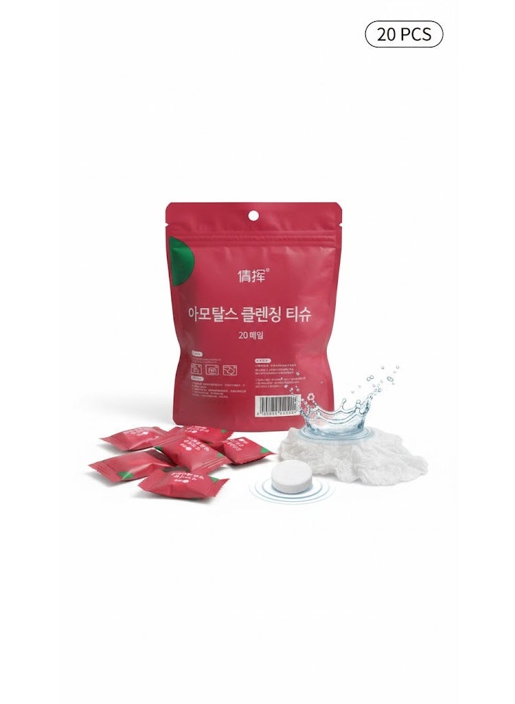 Small compressed cotton wipes/pads that turn into a soft towel when in contact with water, made from 100% natural plant fibers, ideal for cleaning the face and hands while traveling or out and about with hygienic single use. - Image 1